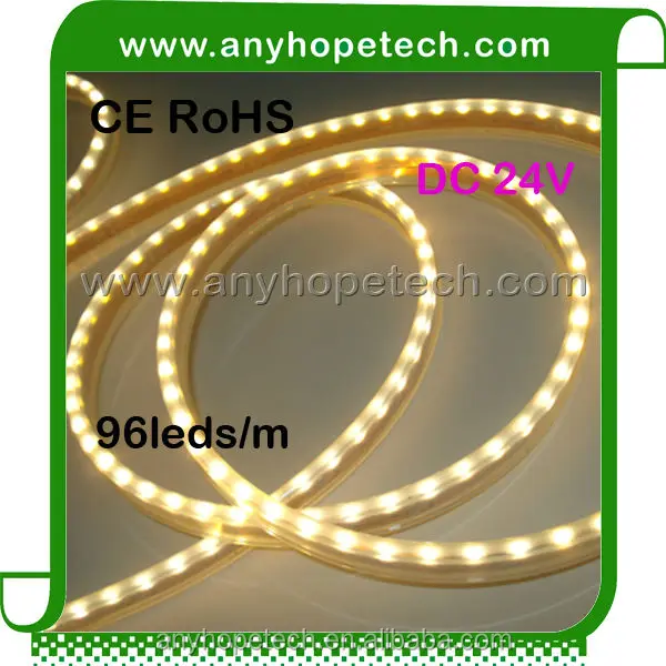 
12V 3000K SMD335 96 led per meter Waterproof Side Emitting LED Light Strips 