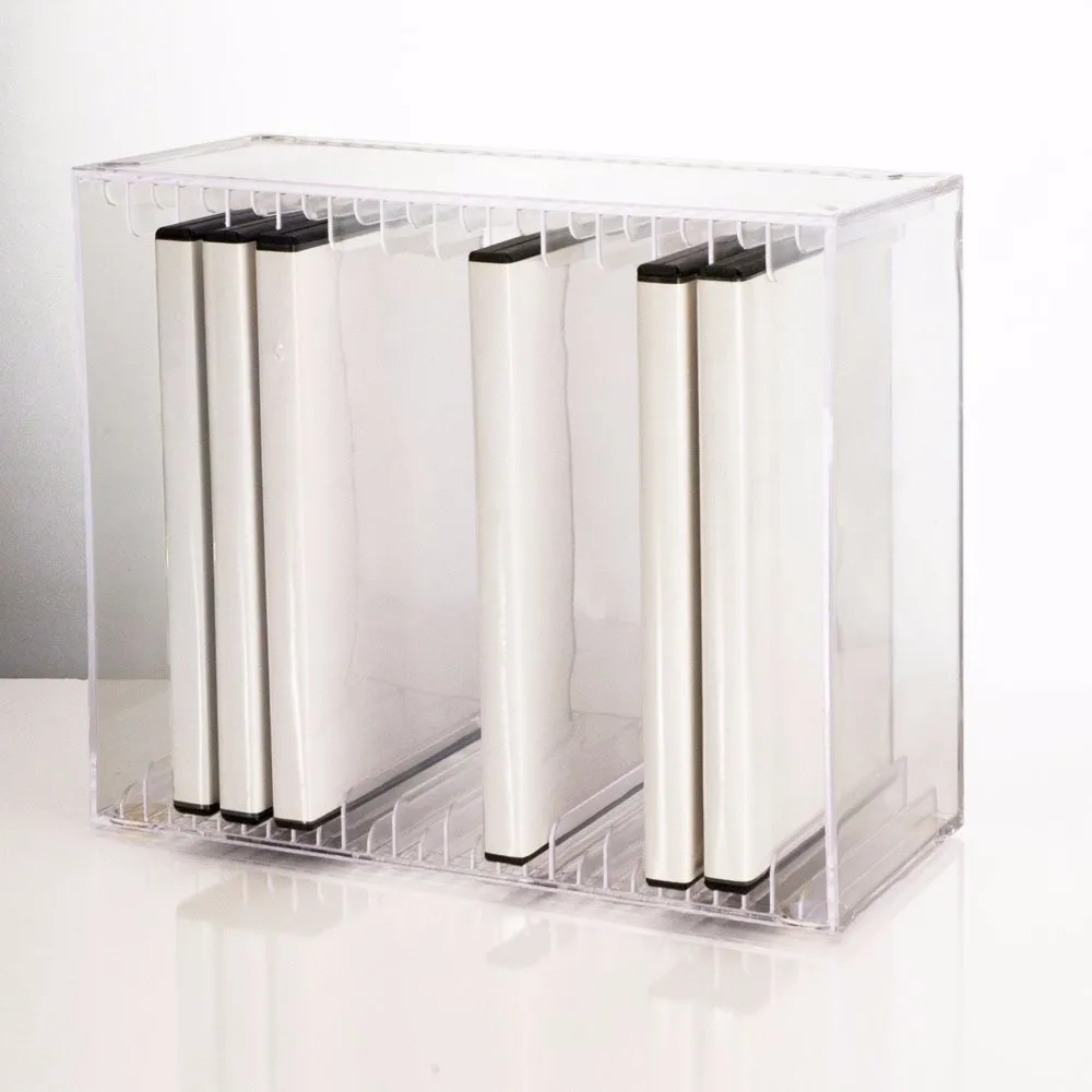 Stackable Clear Acrylic Dvd Holder Holds 14 Standard Dvd Cases Buy Acrylic Cd Display Case