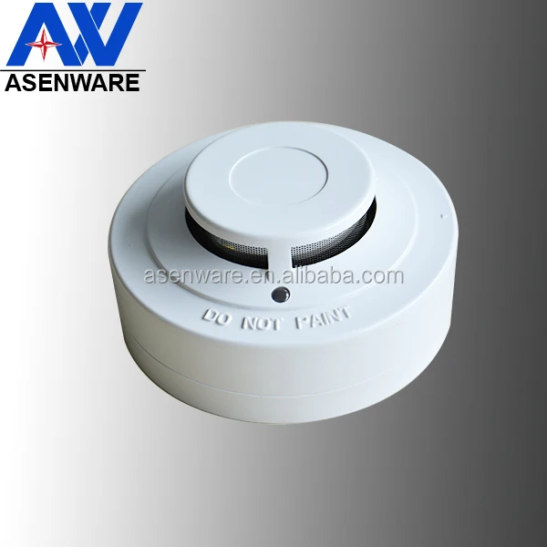 Conventional optical sensor fire alarm smoke detector with 2 wire connection