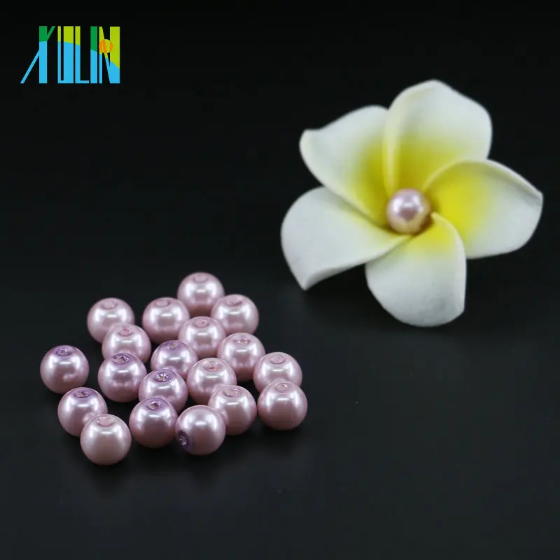 

XULIN Fashion High Quality UA47 Purple Velvet Glass Pearl Beads Czech Faux Pearls Jewelry Making Beads