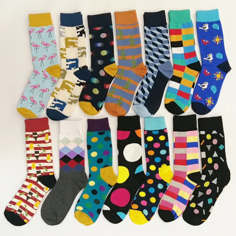 

Manufacture new colourful make your own happy funny cute ankle custom cartoon tube socks men, Pantone color