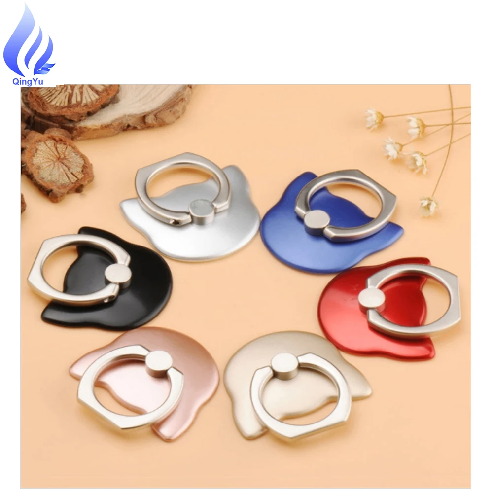 Popular gift anti drop finger holder with ring,metal ring cellphone holder rotate 360 degrees stand holder ring black