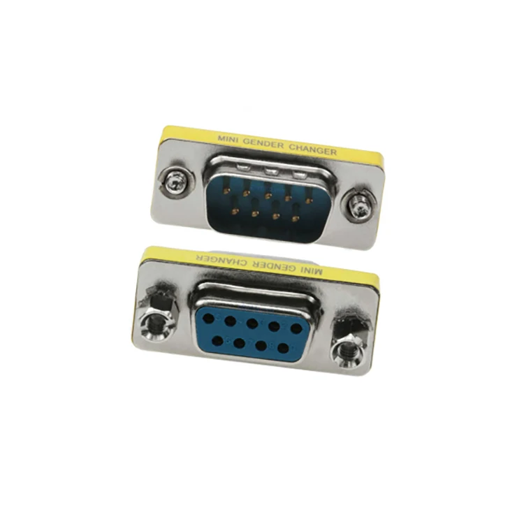Slim Db9 Male To Dsub 9 Pin Female Gender Changer Serial Adapter Buy