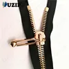 No 15 gold metal big teeth zipper and magic luxury large zipper