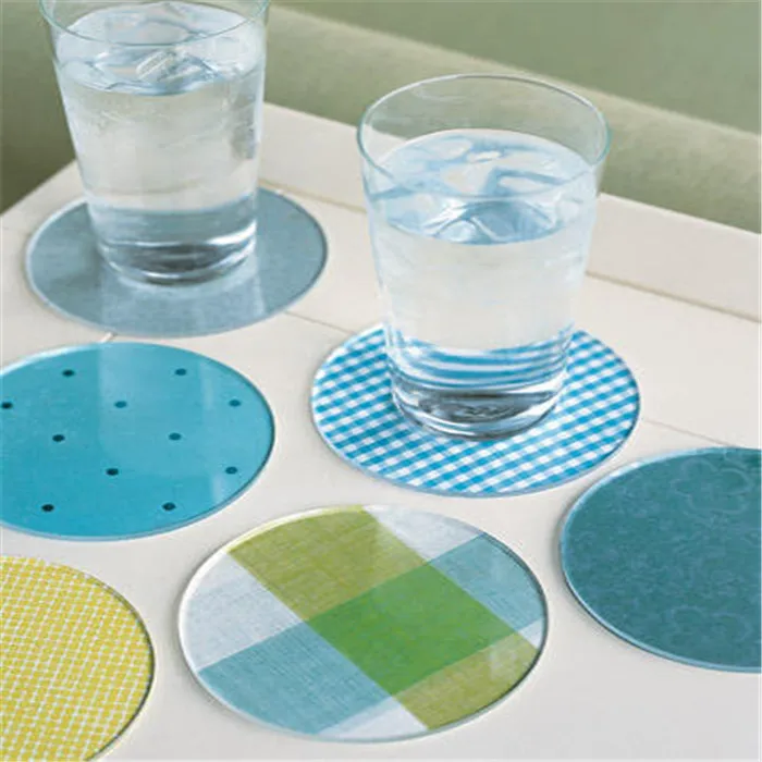 Custom Acrylic Coaster With Logo Printed Lucite Acrylic Small Rectangle Square Coaster In China