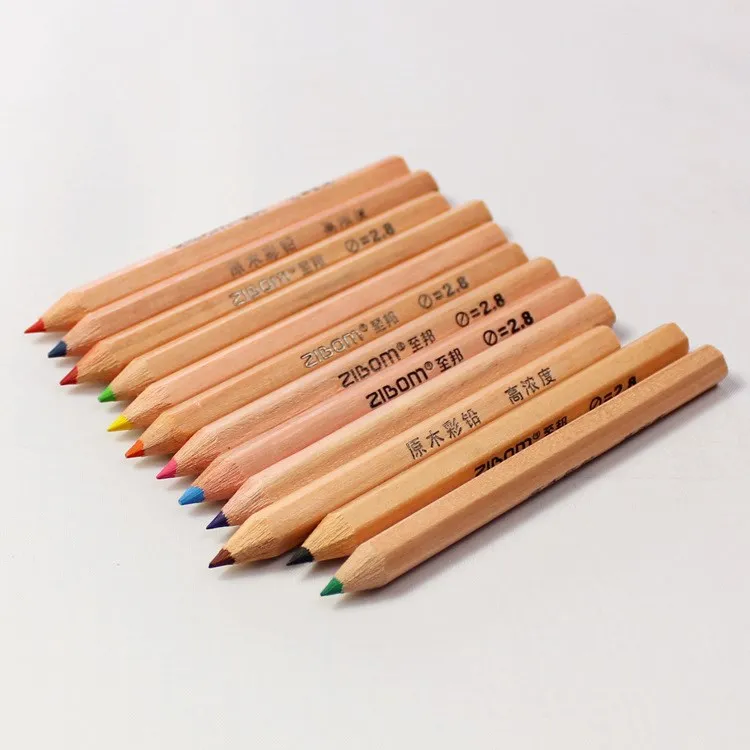 Basswood 12 Colors Colored Pencils Set Bulk Oem 3.5" High Quality 12