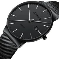 

GIMTO Brand Minimalist Mens Fashion Watch Stainless Steel Quartz Business Calendar Luxury Gimto Men Wrist Watches relojes hombre