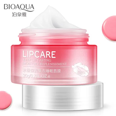 

Strawberry Lip Sleeping Mask Exfoliator Lips Balm Moisturizer Nourish Lip Plumper Enhancer Vitamin Skin Care Night Cream