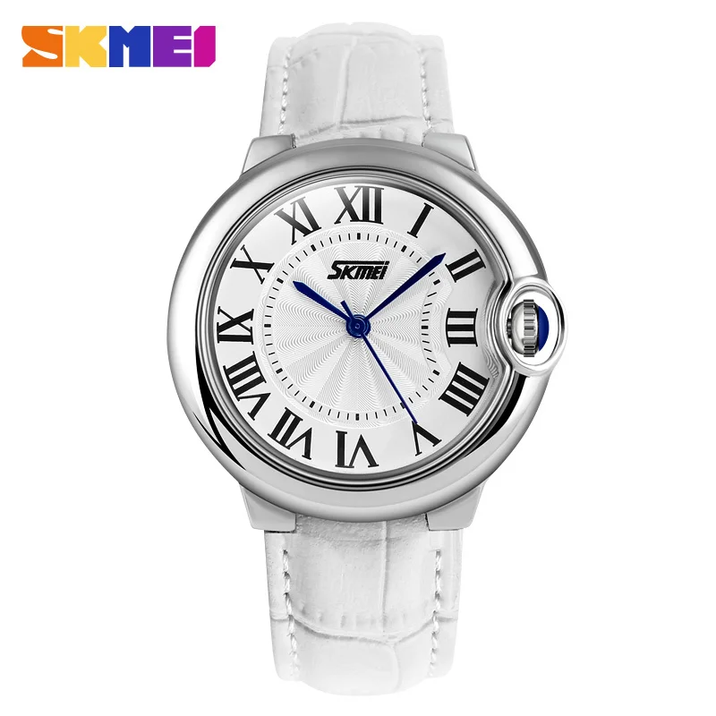 Skmei 9088 Merek Kasual Wanita Jam Tangan Kulit Strap 