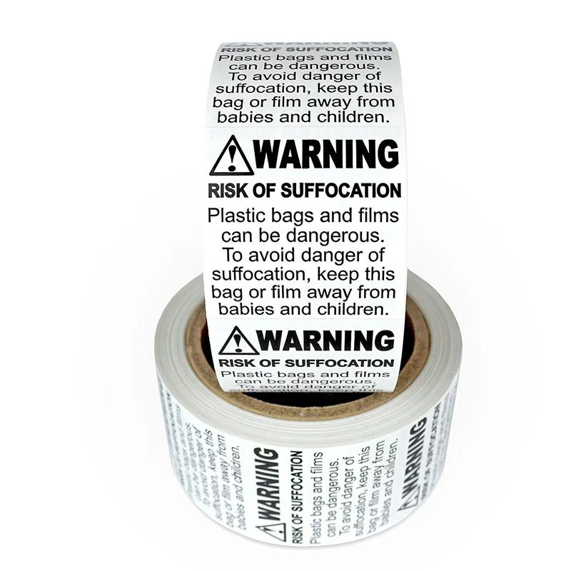 China Manufacturer Suffocation Warning Labels For Polu Bag ...
