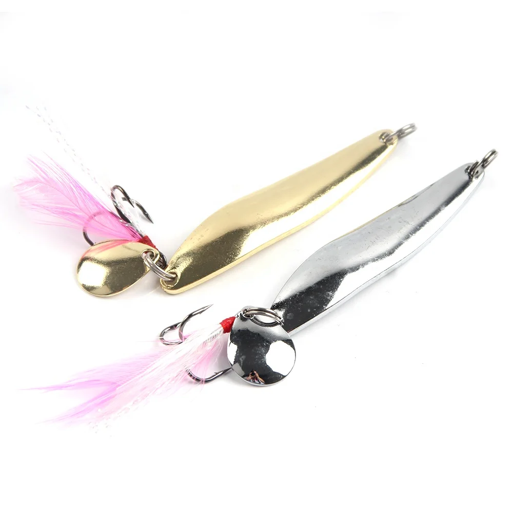 

11g double blade micro metal spoon fishing lure, Gold;silver