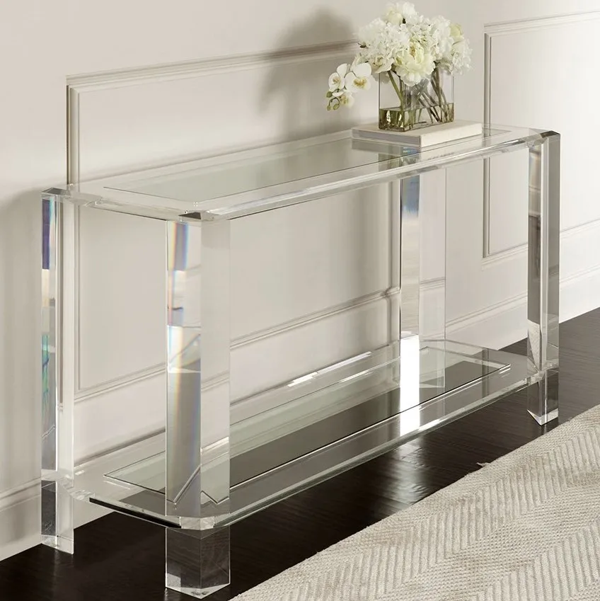 Wholesale Luxury Acrylic Clear Home & Hotel Console Table Hall Table