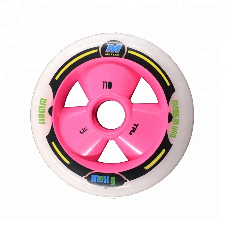 

Inline skate wheel manufacturers direct supply PU rubber roller inline speed skates wheel 90/100/110mm, Yellow, green,pink