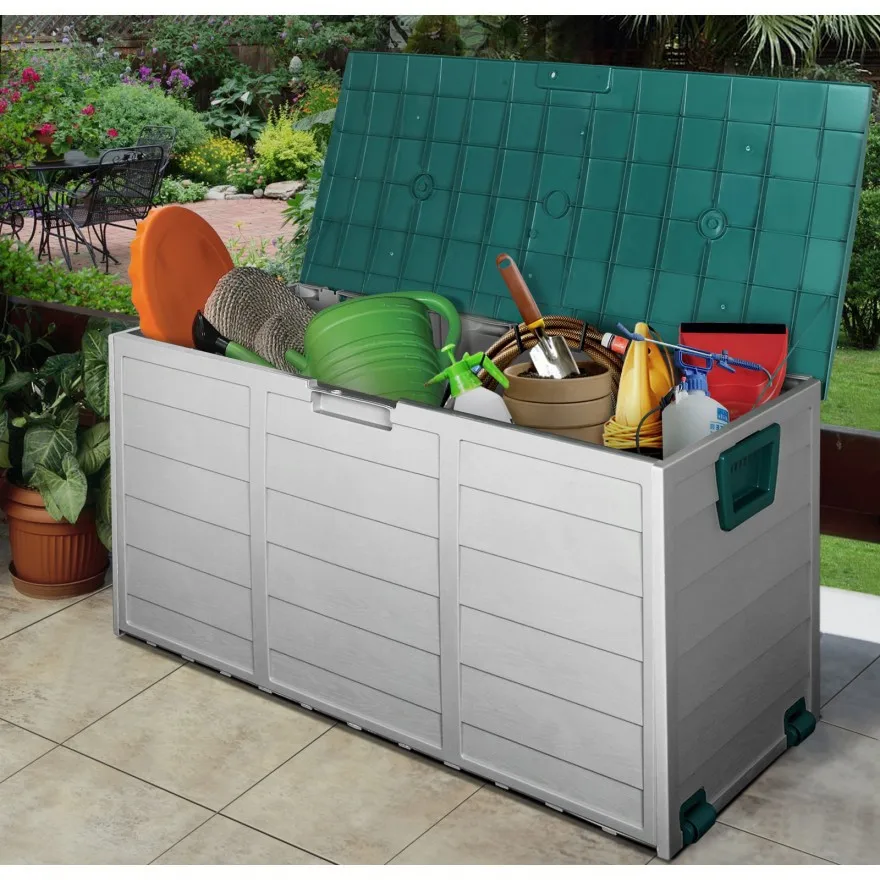 New Outdoor Storage Box On Wheels Patio Garden Deck - Buy Storage Box ...