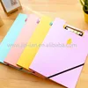 A4 size paper board file folder with metal clip