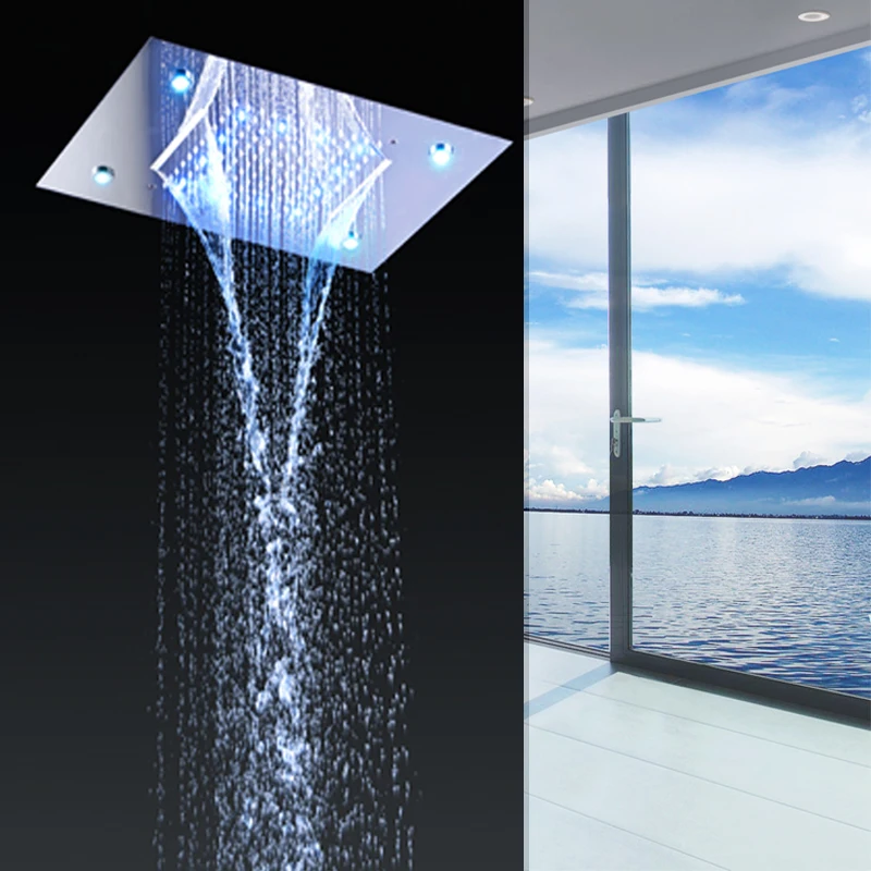 Bathroom Fixture Conceal Rain Shower Ceiling Mounted Waterfall
