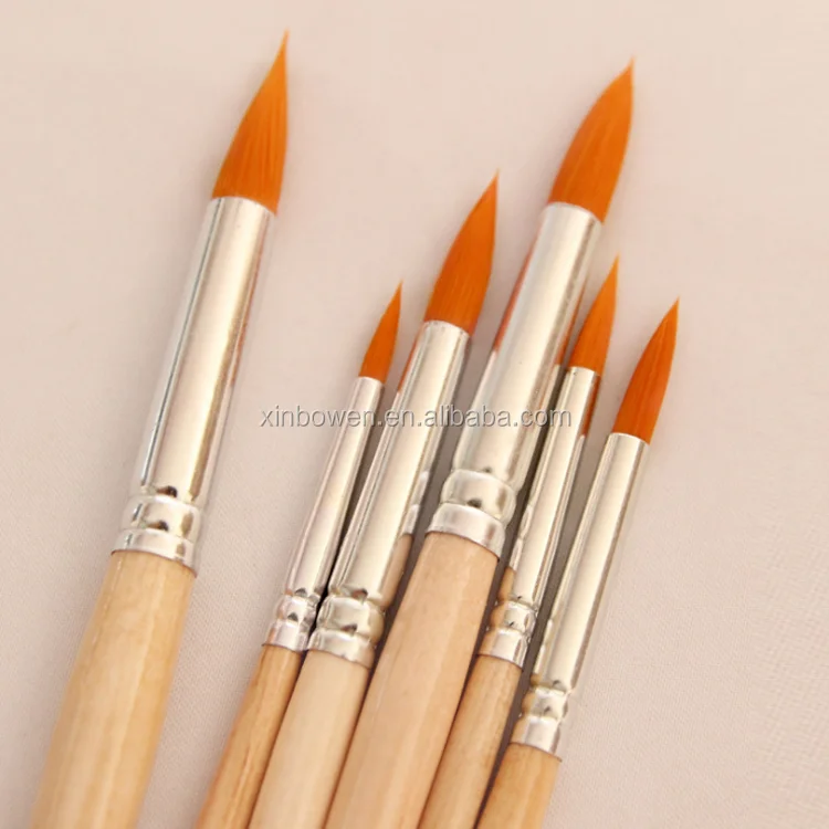 Xinbowen Professional Best Painting Brushes 6 Pcs/set Round Shape Nylon