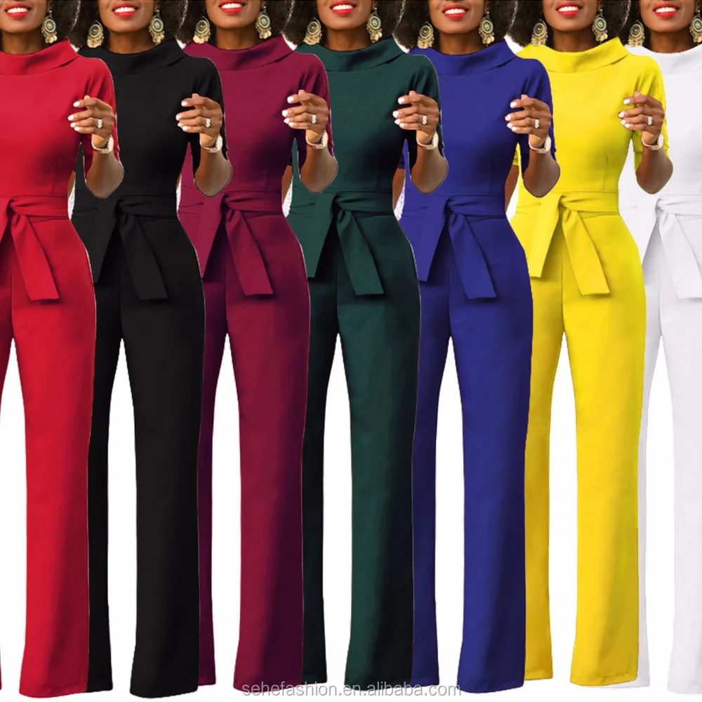 

1220-MX15 New designs Hot Selling Low price fashion African style jumpsuits bandage casual clothing Wholesale, N/a