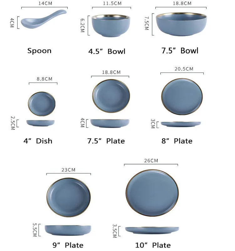 Luxury Hotel Restaurant Crockery Tableware Daily Use Ceramic Dish Plate