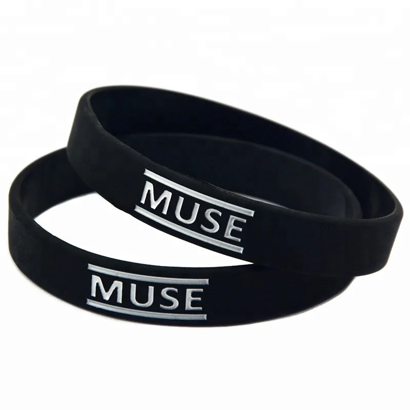 

50pcs Rock Style Band Bracelet Muse Silicone Wristband for Music Fans