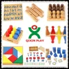 wooden educational toys corner educational activities montessori wooden activity cube toy QX-177A