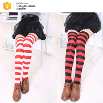 girls striped knee high socks