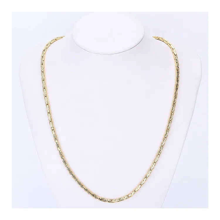 

C11149 men fashion 24 inches Copper alloy custom gold plated jewelry necklace