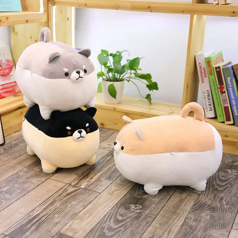 
New 40cm Cute Shiba Inu Dog Plush Toy Stuffed Soft Animal Corgi Chai Pillow Christmas Gift for Kids Kawaii Valentine Present 