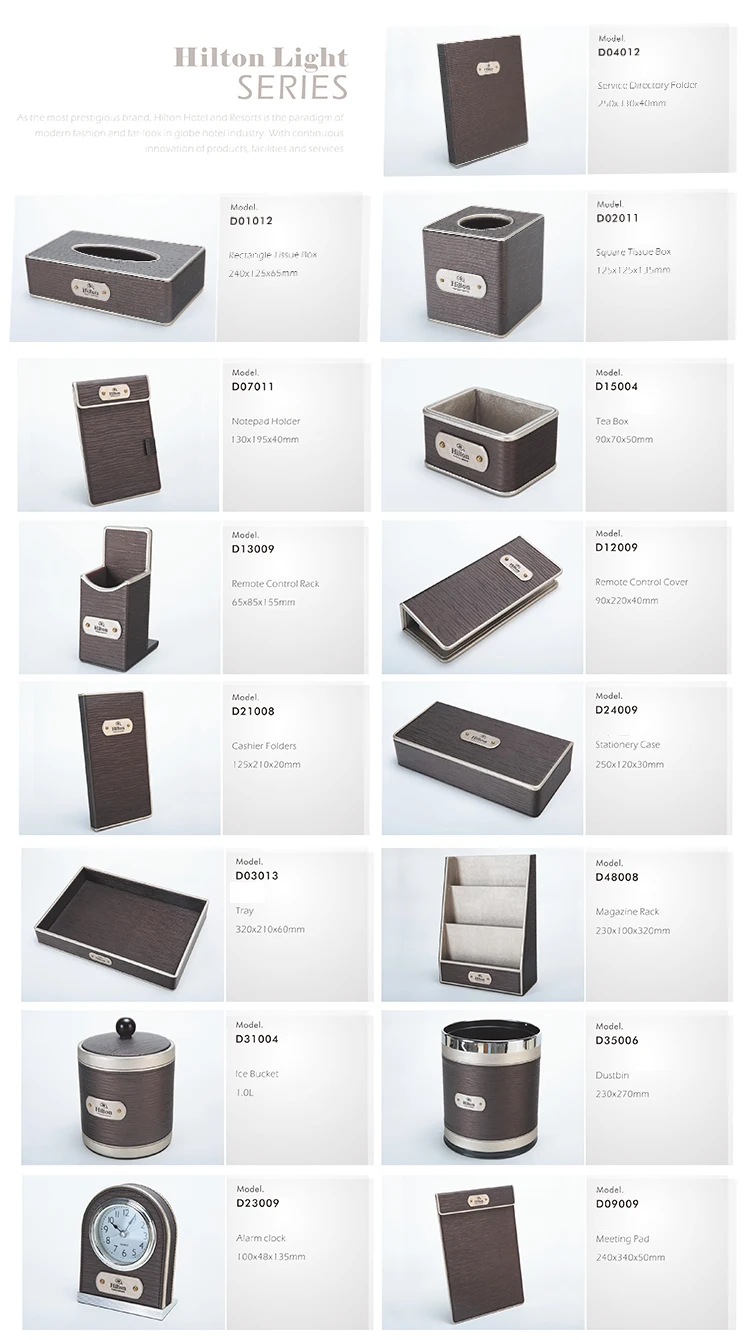 Hotel Modern Wholesale Customized Leather Wooden Tea Box