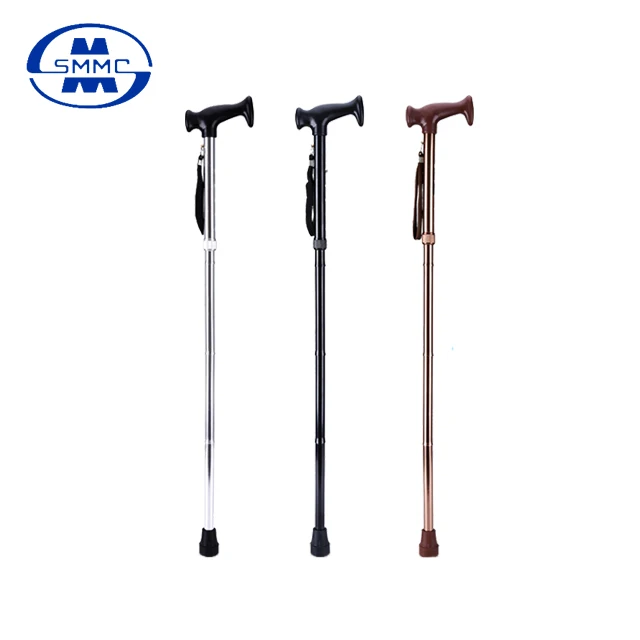 
Old man used height adjustable folding walking sticks with rubber tips 