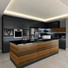 Handle free modern design matt finish lacquer kitchen island cabinet