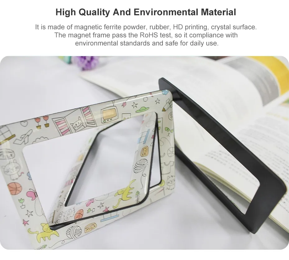 Colorful Peel And Self Sticky Plastic Picture Frame Wall Photo