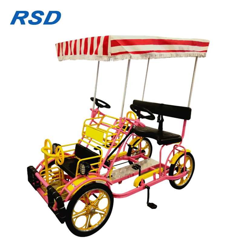 3 Person Tandem Bikes/kids Seats On/family Bicycle Cycling On Road