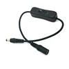 LED Strip Wire 303 304 inline Switch DC5.5mm Male to Female Power Adapter On Line On Off Switch Jack Extension Cable