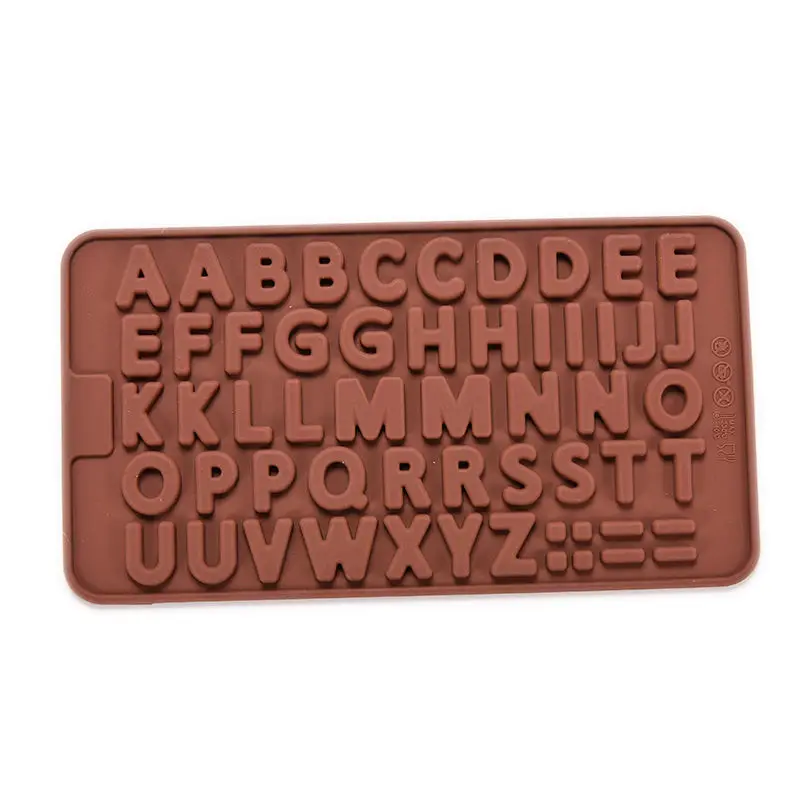 

Silicone Letter Alphabet Pudding Bakeware Mould Cake Chocolate Ice Make Moldecy, Brown