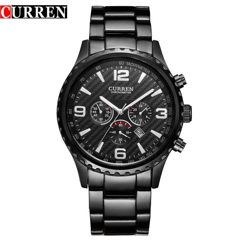 

CURREN 8056 Watches Stainless Steel High Quality Wrist Watch OEM, Black;white;silver