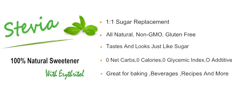 Sugar Substitute stevia Extract blends with erythritol sweetener in sachet/ stevia sachet