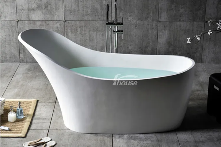 bathroom solid surface bathtub freestanding artificial stone bathtub