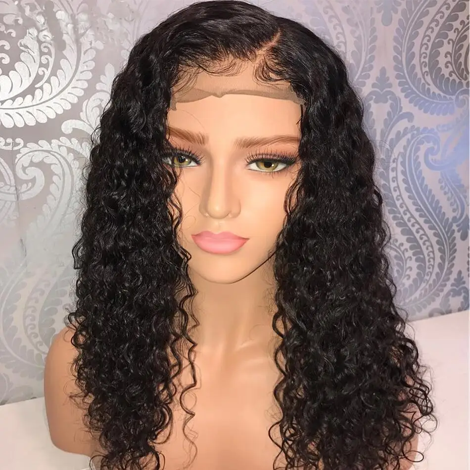 

150% density 13*6 deep parting curly wig with baby hair, full and natural lace frontal wig
