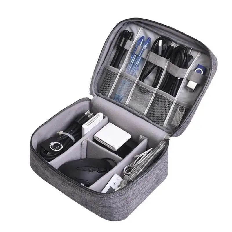 

OEM Portable Waterproof Travel Data Cable Storage Bag For Digital USB Gadget Cosmetic Hard Drive Bag Case Makeup Organizer Bag, Accepted customized