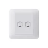 FIKO Wall hotel type 86 bedside table two double fixed telephone company office landline PC white living room bedroom socket