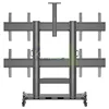 4 screws TV Stand with Wheels Rolling TV Cart up to 56.8kg for 60 to 100 Inch LCD LED Flat Panel TVs