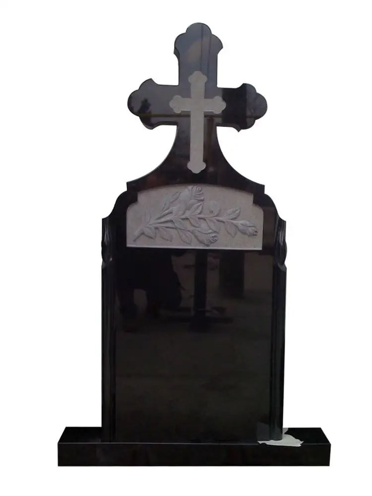 
Factory direct supply Russian style black granite monument 