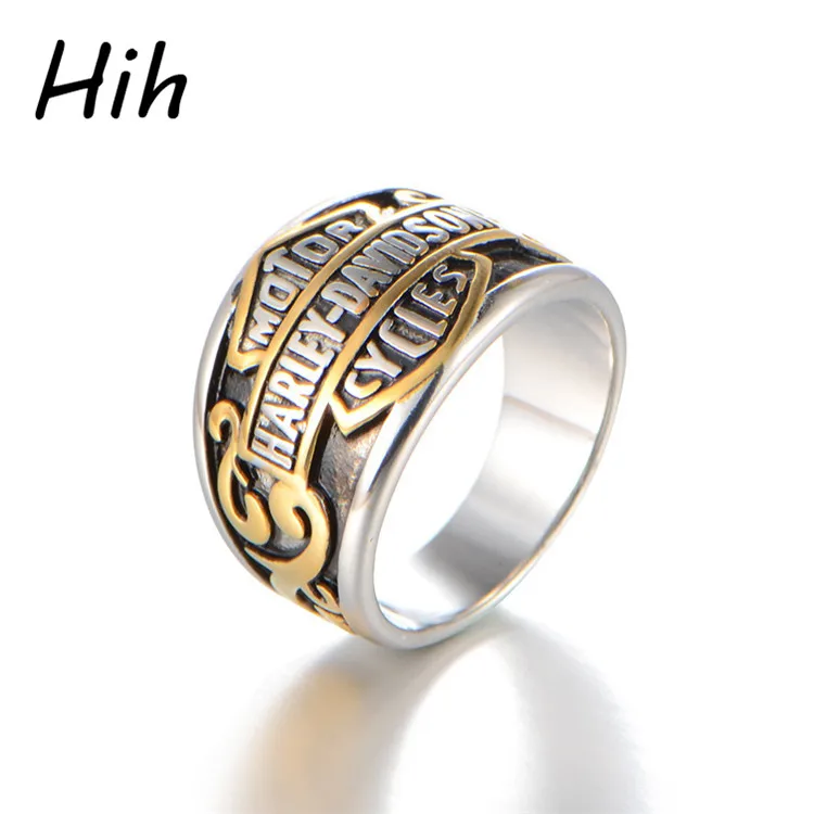 

Stainless Steel Punk Biker Rock Rider Retro Vintage Harley Rings, N/a