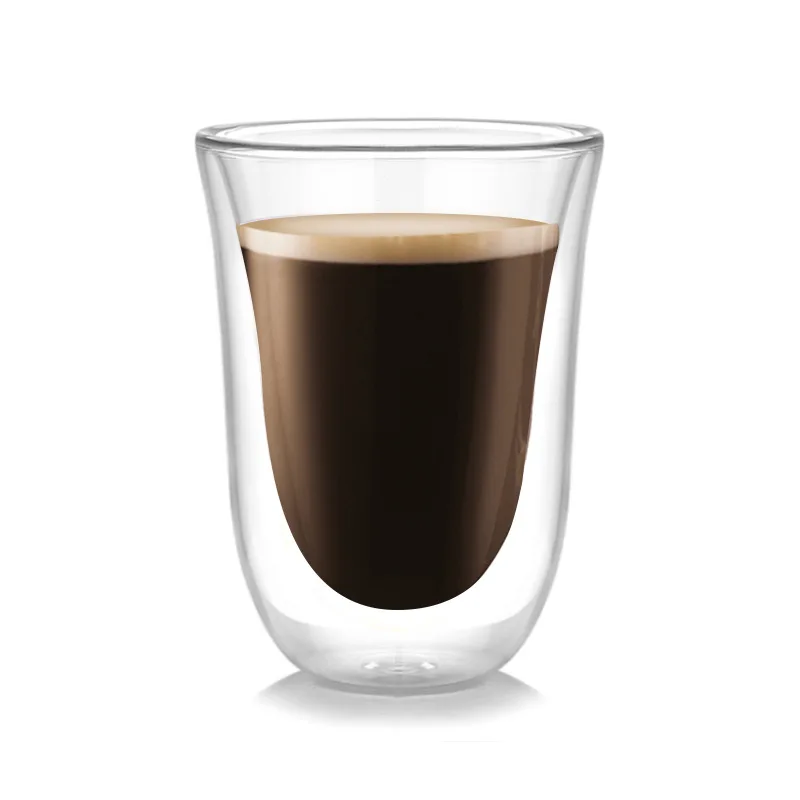 

Clear Strong Double Wall glass cup Insulated Borosilicate Glass Coffee Cup, Transparent