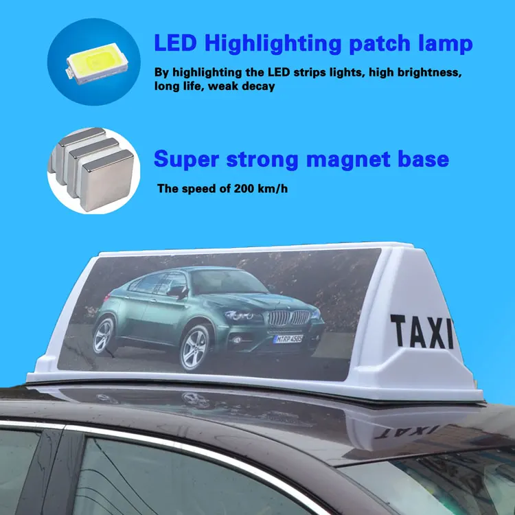 Hf49-2 Taxi Top Advertising Acrylic Light Box/laser Cutting Carlight ...