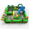 Creative inflatable fun city recreation amusement park fencing inflatable fence wall for ride car