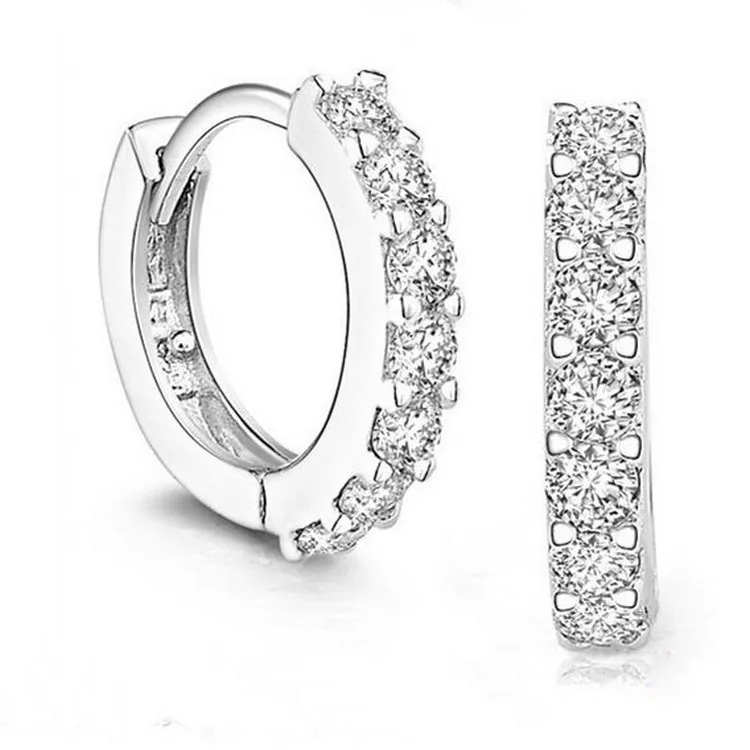 

New Arrival best friends 925 sterling silver earings shape stud earrings for women white zircon earrings