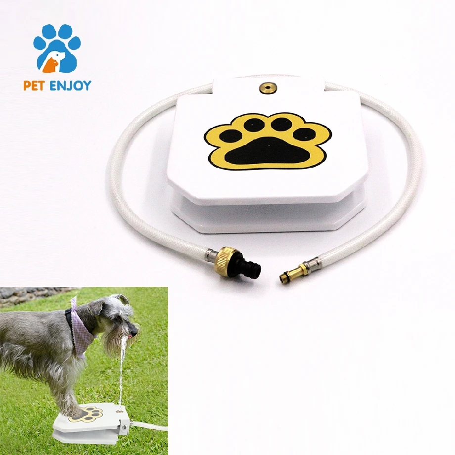 

2018 Upgraded version unique design pet dogs water fountain pet sprinkler paw step waterer feeder, N/a