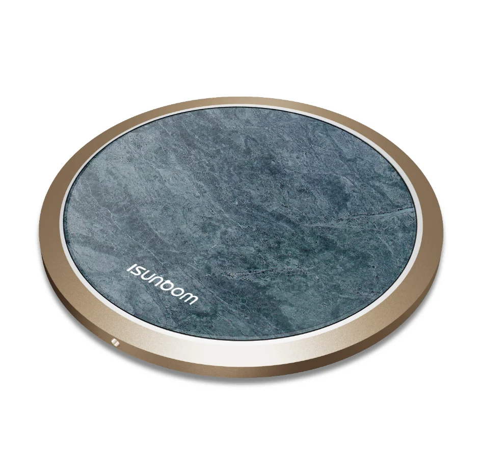 

Good quality new design black color fast charging pad Custom Logo Marble Wireless Charger For Samsung Galaxy